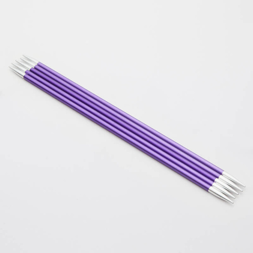 картинка KnitPro Спицы чулочные "Zing" 15см, алюминий от магазина Рукодельница