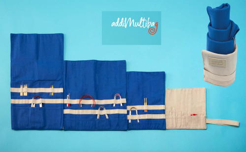 картинка ADDI Органайзер из четырех секций для хранения спиц и крючков Addimultibag, хлопок (арт.620-2) от магазина Рукодельница