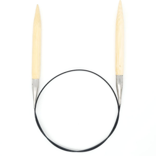 картинка PARSWOOL KNITTING ACCESSORIES Круговые бамбуковые спицы на чёрной трубке с металлической леской внутри от магазина Рукодельница