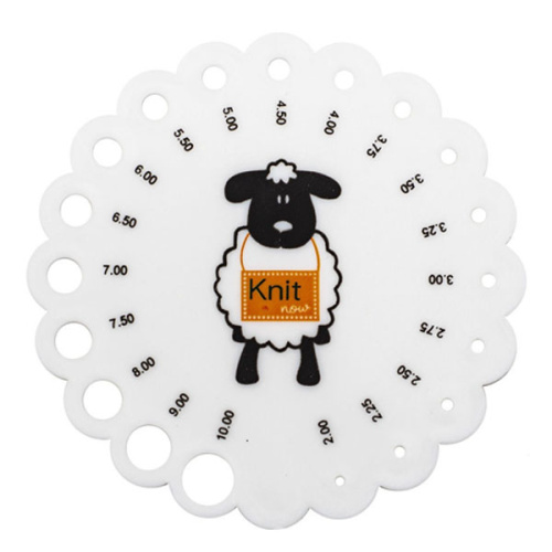 картинка PARSWOOL KNITTING ACCESSORIES Круговая линейка для определения размера спиц, для вязания "Овечка" от магазина Рукодельница