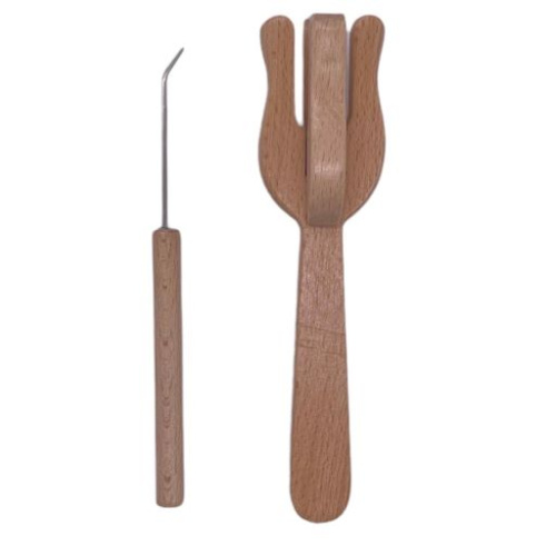 картинка PARSWOOL KNITTING ACCESSORIES Деревянная вязальная вилка для плетения шнуров от магазина Рукодельница