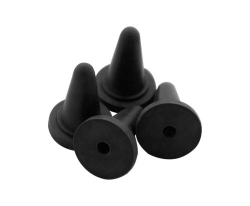 картинка Seeknit Наконечники для спиц резиновые, белый/серый/черный KA Seeknit, 4 шт в упаковке от магазина Рукодельница