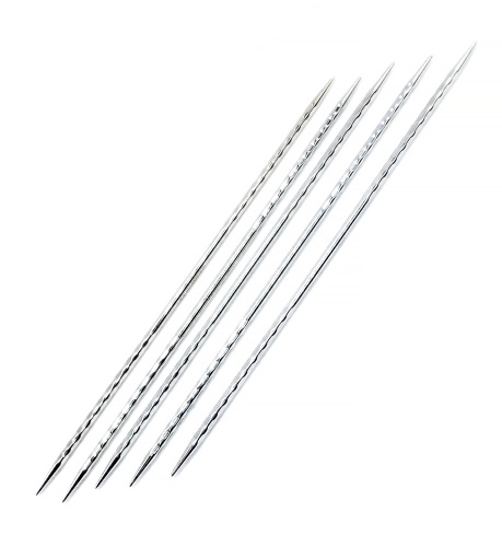 картинка ADDI Спицы чулочные кубические addiNovel Quintett, латунь, 5шт.в упак (арт.170-2) от магазина Рукодельница